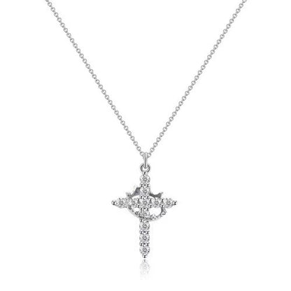 Cross and Crown Necklace