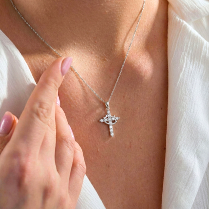 Cross and Crown Necklace