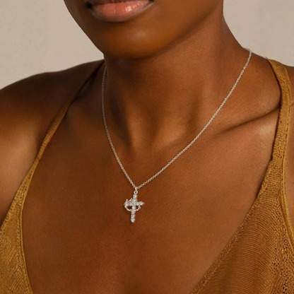 Cross and Crown Necklace